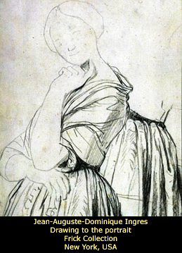 Vicomtess Othenin d'Haussonville, drawing by J.-A.-D. Ingres, 1845
To see full size click inside the picture 