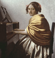 Young Woman Seated at the Virginal by Johannes Vermeer, 1670, Philadelphia Museum of Art, 
till March 5, 2005 in Philadelphia, USA. 
To see the full size click the image.
The image will appear in the new window.